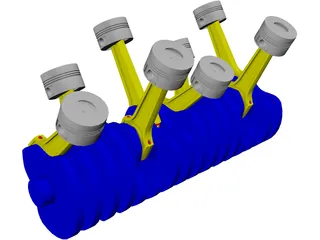 V8 Engine 3D Model preview