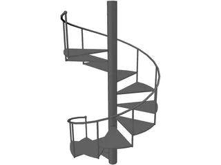 Steel Stair 3D Model preview