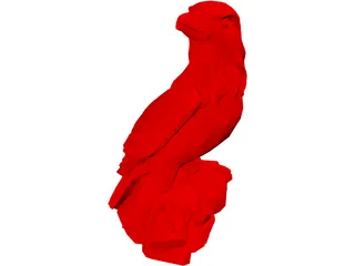 Eagle on Rock 3D Model preview