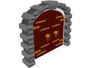 Archway Door 3D Model preview