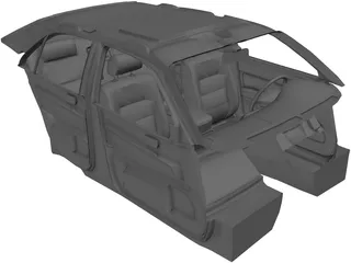 Interior Infiniti Q45 (1994) 3D Model preview