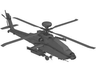 Boeing AH-64D Apache 3D Model preview