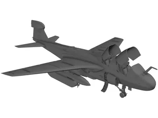 Grumman EA-6B Prowler 3D Model preview