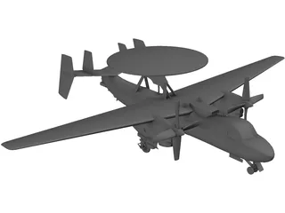 Grumman E-2C Hawkeye 3D Model preview