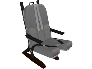 Pilot Seat 3D Model preview