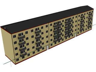 Building Apartment 3D Model preview