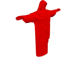 Christ Statue in Rio 3D Model preview