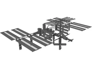 International Space Station 3D Model preview