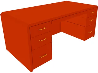 Desk 3D Model preview