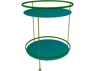 Table Glass Top 3D Model preview