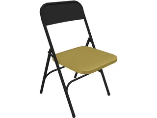 Chair Folding 3D Model preview