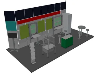 Trade Show Booth 3D Model preview