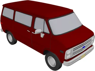 Chevrolet Van (1985) 3D Model preview