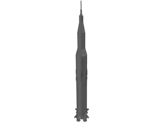 Apollo Rocket with Lunar Lander 3D Model preview