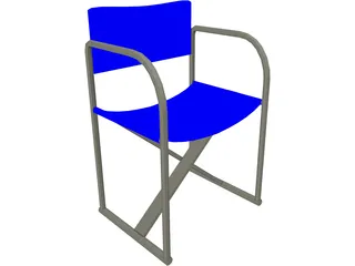 Chair Folding 3D Model preview