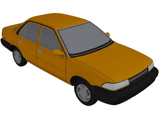 Toyota Corolla (1990) 3D Model preview