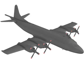 Lockheed P-3C Orion 3D Model preview