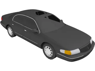 Lincoln Continental (1997) 3D Model preview