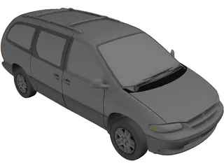 Dodge Caravan (1996) 3D Model preview