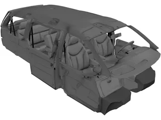 Interior Dodge Caravan (1996) 3D Model preview