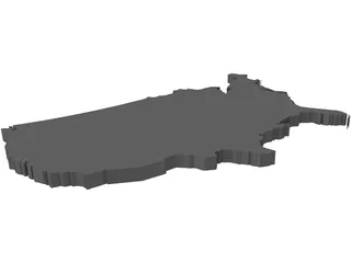 United States Continental 3D Model preview