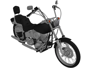 Harley-Davidson Softail (1987) 3D Model preview