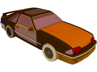 Ford Mustang (1989) 3D Model preview