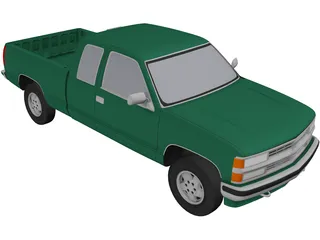 Chevrolet Extended Cab Full-Size Pickup (1994) 3D Model preview