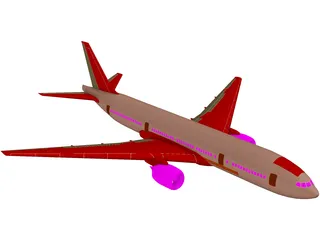 Boeing 777 3D Model preview