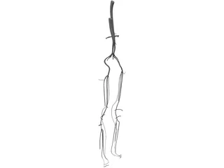 Veins and Arteries Lower 3D Model preview