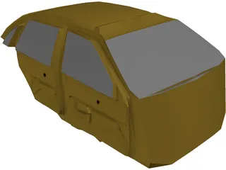 Interior Ford Tempo (1989) 3D Model preview