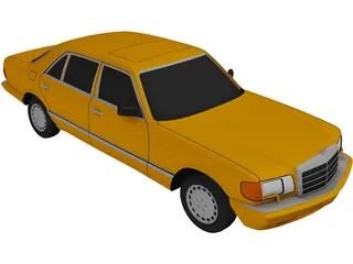 Mercedes-Benz SEL (1990) 3D Model preview