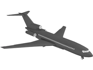 Boeing 727-200 3D Model preview