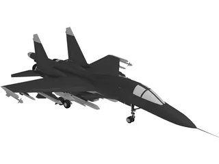 Sukhoi Su-27IB Flanker 3D Model preview