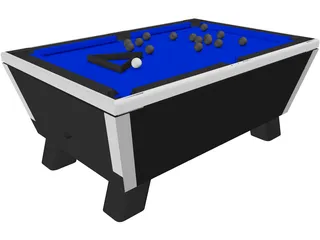 Pool Table 3D Model preview