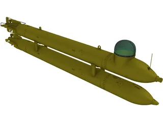 Human Torpedo Neger 3D Model preview