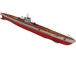 Type IX B V Boat 3D Model preview