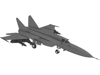 MiG-25 3D Model preview