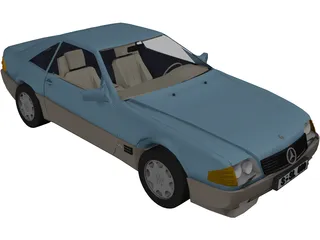 Mercedes-Benz 600 SL 3D Model preview