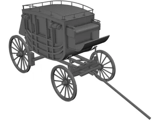 Stage Coach 3D Model preview