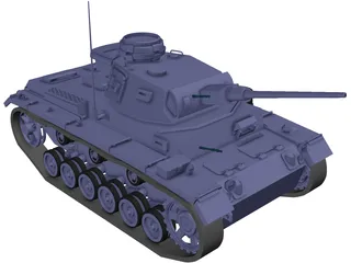 Panzer III 3D Model preview