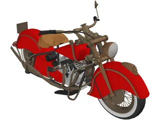 Indian Chief 348 3D Model preview