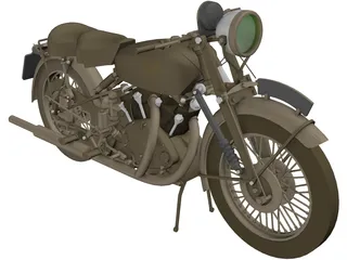 Vincent Black Shadow 3D Model preview