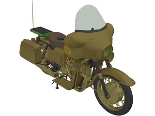 Moto Guzzi 700cc 3D Model preview