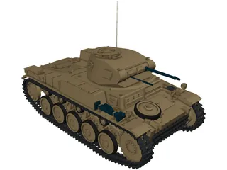 Panzer II 3D Model preview