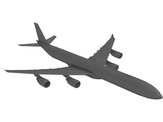 Airbus A340-600 3D Model preview