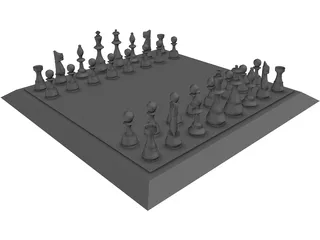 Chessboard 3D Model preview