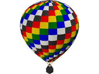 Hot Air Balloon 3D Model preview