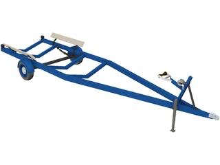 Boat Trailer 3D Model preview