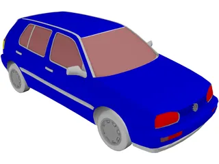 Volkswagen Golf III 3D Model preview